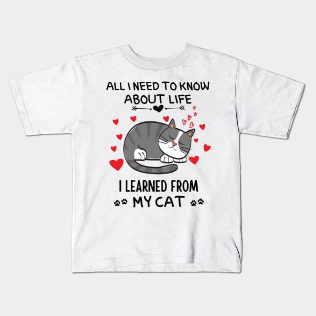 All I Need To Know About Life I Learned From My Cat Kids T-Shirt by Prossori